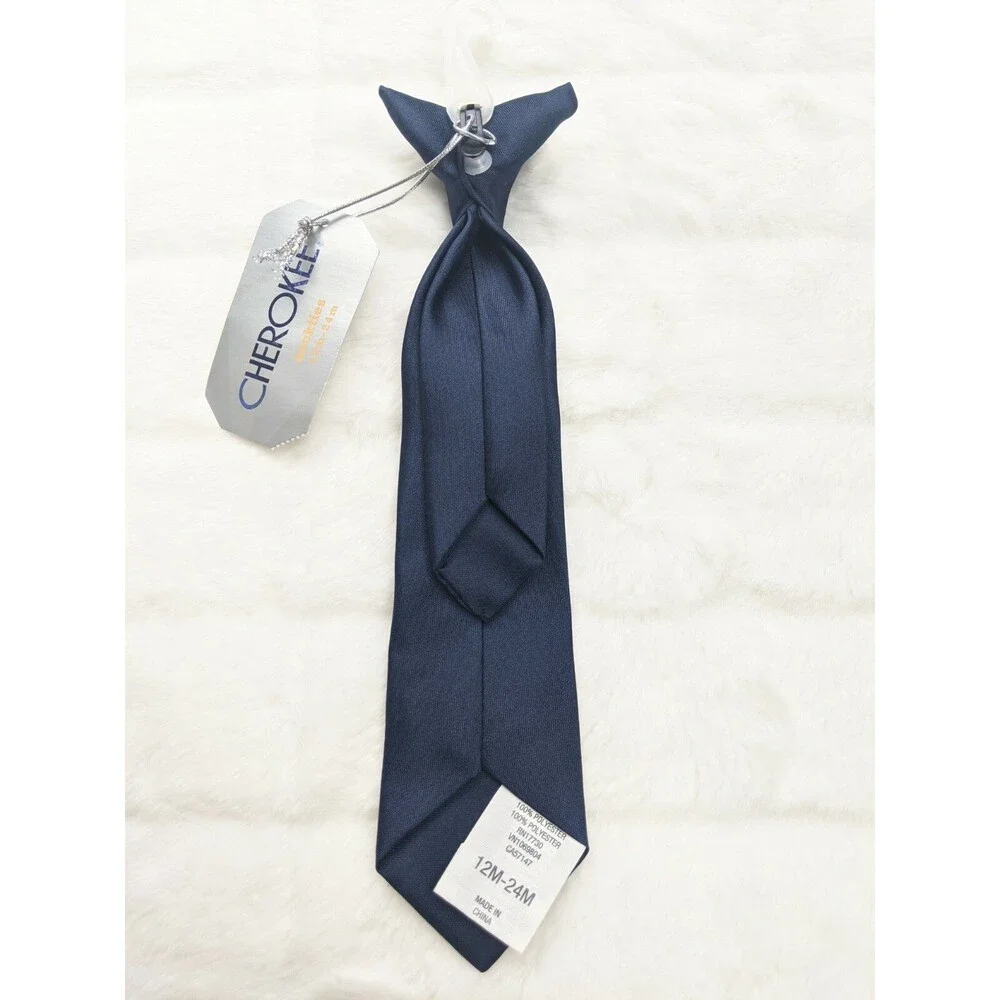 Infant Boys Neck Tie/clip-on 12-24 mo Navy
